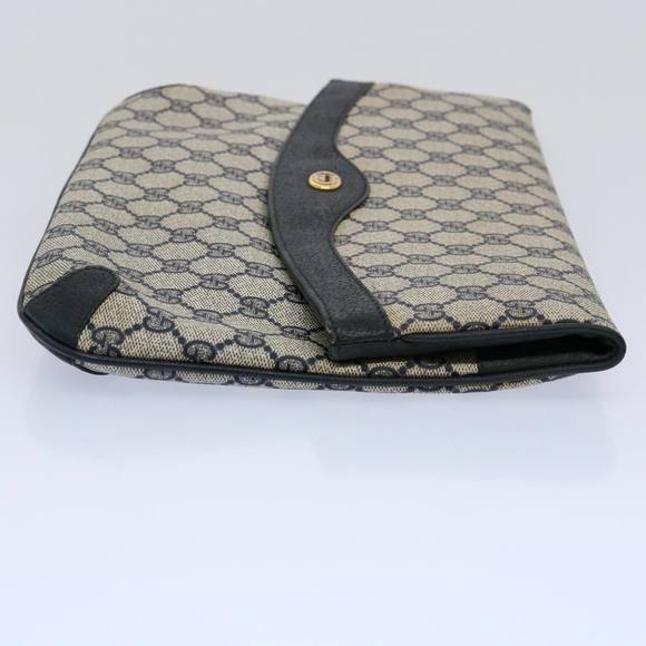 GUCCI GG Supreme Clutch Bag PVC Leather Navy 89 02 075 Auth ep2500 - Picture 5 of 16